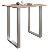XXXL Barska Miza Xona, Barva Hrasta, Srebrna, 110x80cm | Shoptok.si