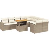  10-dijelni set vrtnih sofa s jastucima bež od poliratana | shoptok.hr
