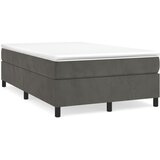 Box spring krevet s madracem tamnosivi 120 x 200 cm baršunasti | shoptok.hr