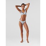 Karl Lagerfeld Bikini zgornji del ' Dna Shiny Rib Bandeau ' srebrno-siva | Shoptok.si