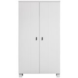 WOOOD Bela garderobna omara iz masivnega bora 111x202 cm Ties – Cene