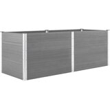  Vrtna posuda za sadnju 250 x 100 x 91 cm WPC siva | shoptok.hr