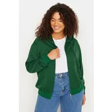 Trendyol Curve Plus Size Sweatshirt - Green - Oversize