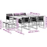 vidaXL 11-dijelni vrtni blagovaonski set s jastucima poliratan crni | shoptok.hr