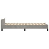  Posteljni okvir z vzglavjem svetlo siv 90x190 cm žamet, (20794829) | Shoptok.si