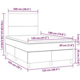  s oprugama i madracem plavi 120 x 190 cm od tkanine | shoptok.hr