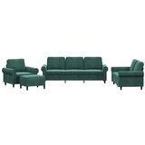 Maison Chic Sedežna garnitura - kavč 4-delna z blazinami temno zelen žamet, (21728660) | Shoptok.si