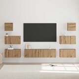  Set TV komoda 8 kom. Umjetnički hrast Konstruirano drvo Cijene