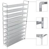  Za cipele s 10 polica od metala i netkane tkanine srebrni | shoptok.hr