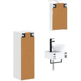  Set ormarića za kupaonicu 4 pcs Bijela 40 x 10,5 x 60,5 cm | shoptok.hr