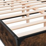  Okvir za krevet boja hrasta 135x190cm konstruirano drvo i metal | shoptok.hr