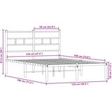 Metalni okvir kreveta bez madraca boja hrasta 120x190 cm | Eponuda.com