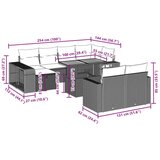 vidaXL 11-dijelni set vrtnih sofa od poliratana s jastucima bež | shoptok.hr
