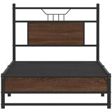  Posteljni okvir brez vzmetnice hrast 90x200 cm inženirski les, (21829687) | Shoptok.si