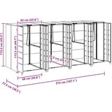  Skladištenje kanti za 3 kante Antracit 340 x 77.5 x 115.5 cm | shoptok.hr