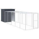 Kavez za kokoši s igralištem antracit 165x659x181 cm čelični | shoptok.hr