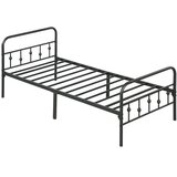 Nesta Zložljiv posteljni okvir 90×200 cm, črn, kovinska postelja, višina 82,5 cm, kovinski okvir za vzmetnico, za spalnico in sobo za goste, (5000493303) Cene