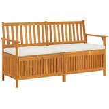  Klupa za pohranu s jastukom 148 cm od masivnog bagremovog drva | shoptok.hr