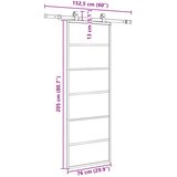  Klizna vrata s priborom crna 76 x 205 cm od ESG stakla | shoptok.hr
