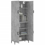  Visoka komoda siva betona 69,5x34x180 cm od konstruiranog drva Slike