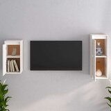 TV omarica 2 kosa bela trdna borovina, (20730440) | Shoptok.si