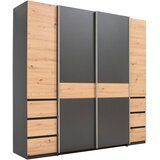 CARRYHOME OMARA ZA OBLAČILA, barve grafita, hrast artisan Cene