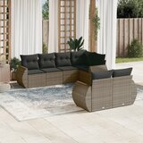 vidaXL 7-dijelni set vrtnih sofa sivi od poliratana | shoptok.hr