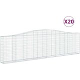  Obokane gabion košare 20kosa 400x30x100/120 cm pocinkano železo, (20758132) | Shoptok.si