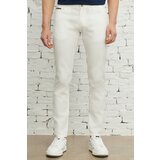 AC&Co / Altınyıldız Classics Men's White Slim Fit Slim Fit 5 Pockets Flexible Chino Trousers. Cene