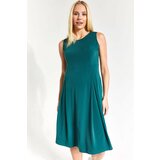 armonika Women's Emerald Sleeveless Midi Dress Cene
