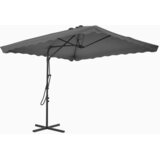  suncobran s čeličnim stupom 250 x 250 cm antracit | Eponuda.com
