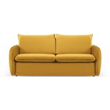 Cosmopolitan Design Senf žuta baršunasta sklopiva sofa 194 cm Vienna – Cijene