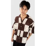 WBBanks Crochet Knit Srajca brown / off white
