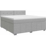  Boxspring krevet s madracem Svjetlosiva 180 x 200 cm Tkanina | shoptok.hr