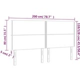  LED uzglavlje crno 200x5x118/128 cm od tkanine | shoptok.hr