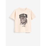 Reserved Ležerni t-shirt s printom - boja kože | shoptok.hr