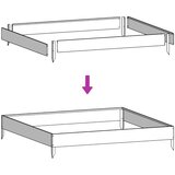  Vrtna posuda za sadnju 100 x 100 x 25 cm pocinčani čelik | shoptok.hr