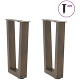  Noge za klub stolić V-oblik 2 kom Prirodni čelik 38 x (42-43,3) cm Čelik | Eponuda.com