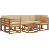  Set vanjskih sofa 7 kom. Prirodna i bež | shoptok.hr