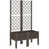  Vrtna sadilica s rešetkom smeđa 80 x 40 x 142 cm PP | shoptok.hr