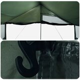  Obiteljski šator s krovom Vojska zelena 450 x 400 x 265 cm | shoptok.hr