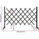  Vrtna rešetkasta ograda siva 120 x 90 cm od masivne jelovine | Eponuda.com