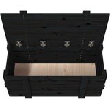 vidaXL Škatla za shranjevanje črna 91x40,5x42 cm trdna borovina | Shoptok.si