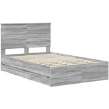  Konstrukcija postelje s predalom Siva Sonoma 120 x 200 cm, (5000121626) | Shoptok.si
