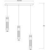  LED luster na sajli AMBIENTE 3xLED/6W/230V 3000/4000/6000K sjajni hrom | Eponuda.com