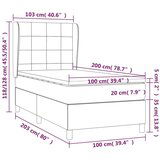  Box spring postelja z vzmetnico svetlo siv 100x200 cm blago, (20790922) | Shoptok.si