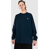Carhartt WIP Chase Majica z dolgimi rokavi duck blue / gold cene