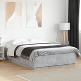  Okvir kreveta boja betona 150x200 cm od konstruiranog drva | Eponuda.com