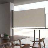 vidaXL Uvlačiva bočna tenda za terasu 120 x 300 cm krem Cijene