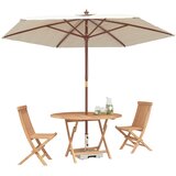Bistro set za vrt 3 pcs Prirodna Čvrsto teak drvo | Eponuda.ba